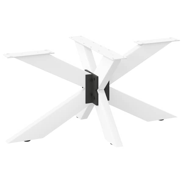 vidaXL kohvilaua jalg, &auml;mblikukujuline, valge, 98 x 58 x (42&ndash;43) cm, teras