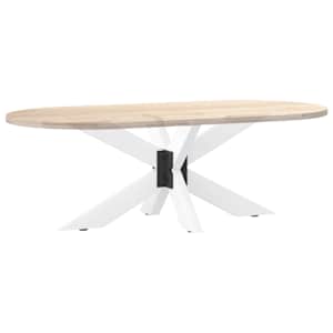 Noha konferenčního stolku ve tvaru pavouka bílá 98 x 58 x (42-43) cm ocel - obrázek 6