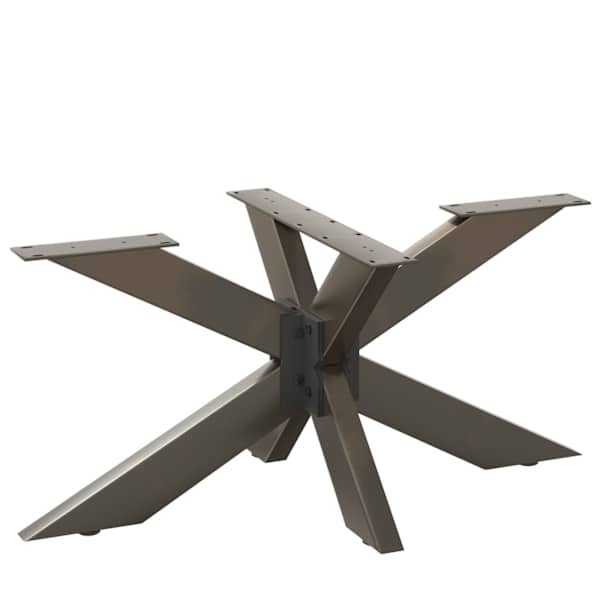 vidaXL kohvilaua jalg, &auml;mblikukujuline, must, 98 x 58 x (42&ndash;43) cm, teras