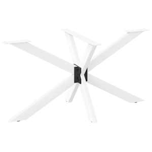 Noge jedilne mize pajkove oblike bele 120x68x(72-73) cm jeklo