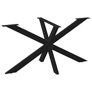 Noge jedilne mize pajkove oblike črne 150x78x(72-73) cm jeklo