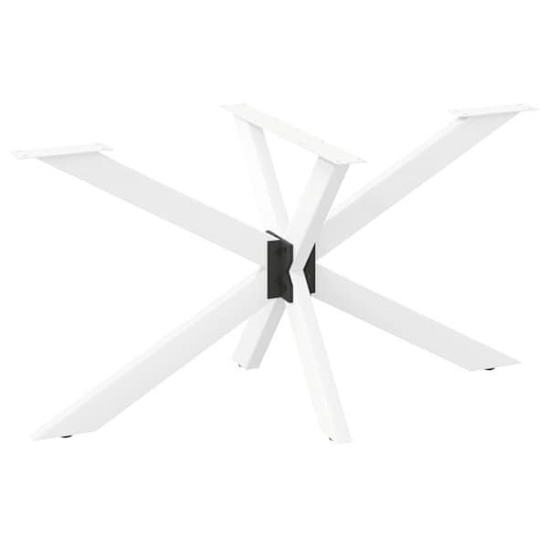 vidaXL s&ouml;&ouml;gilaua jalg, &auml;mblikukujuline, valge, 150 x 78 x (72&ndash;73) cm, teras