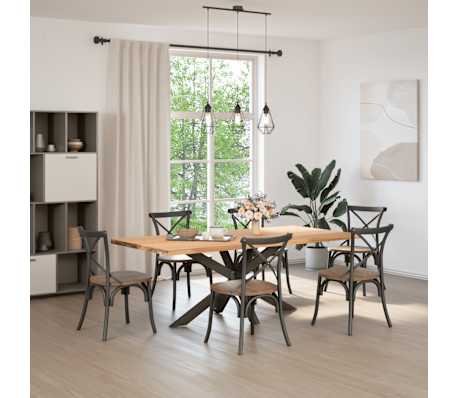 vidaXL Noge blagovaonskog stola u obliku pauka crne 150x78x(72-73) cm čelik