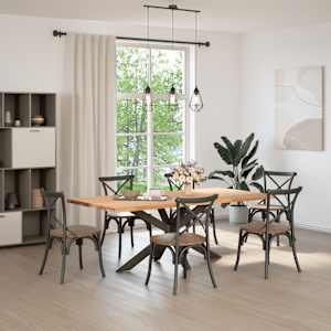 vidaXL Noge blagovaonskog stola u obliku pauka crne 150x78x(72-73) cm čelik