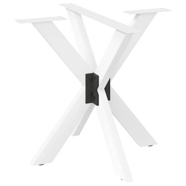 vidaXL s&ouml;&ouml;gilaua jalg, &auml;mblikukujuline, valge, 85 x 85 x (72&ndash;73) cm, teras