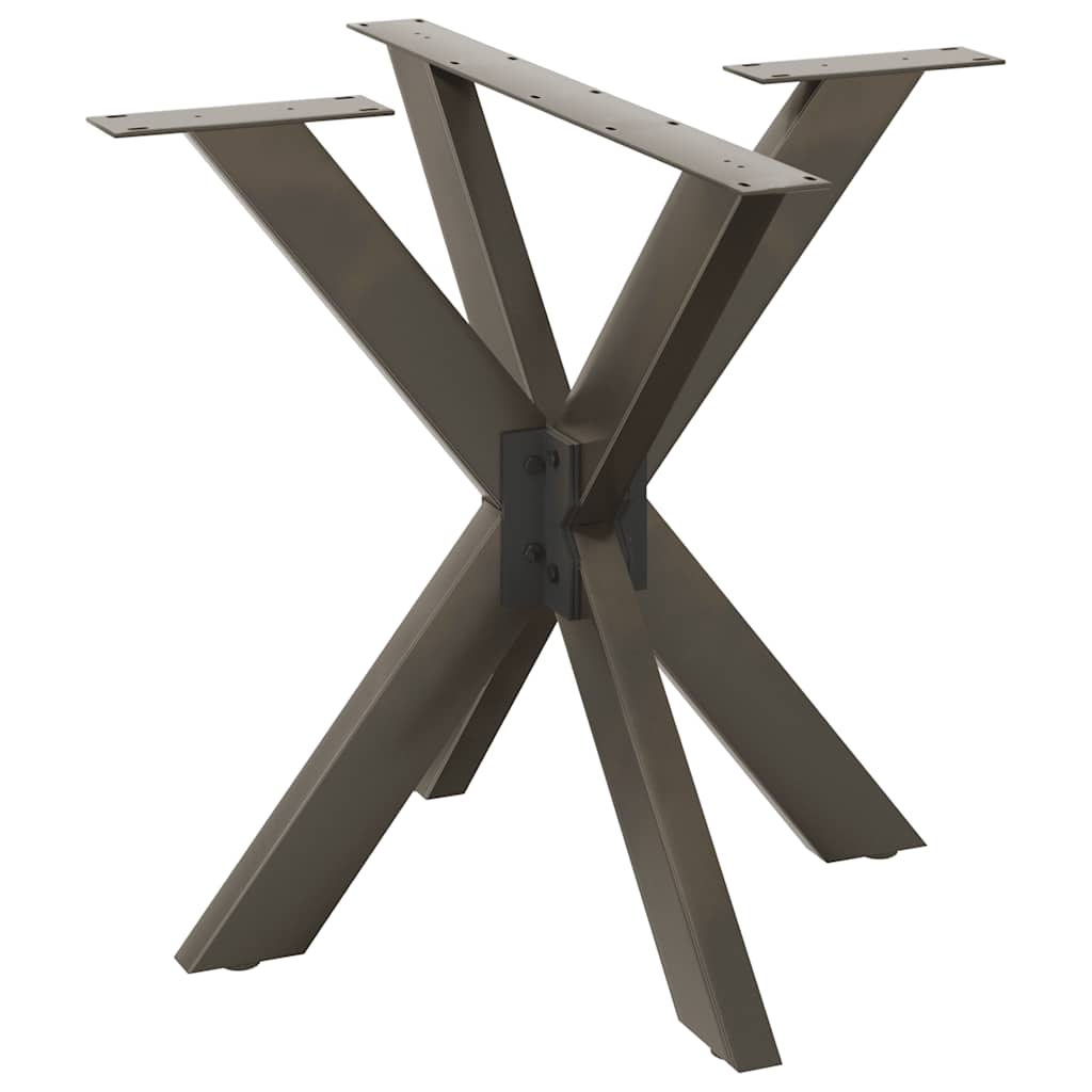 vidaXL Esstischbein in Spinnenform Naturstahl 85x85x(72-73) cm Stahl