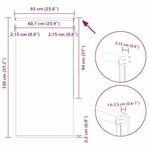 Roleta zatemňovací 65x130 cm šířka látky 60,7 cm polyester - obrázek 18