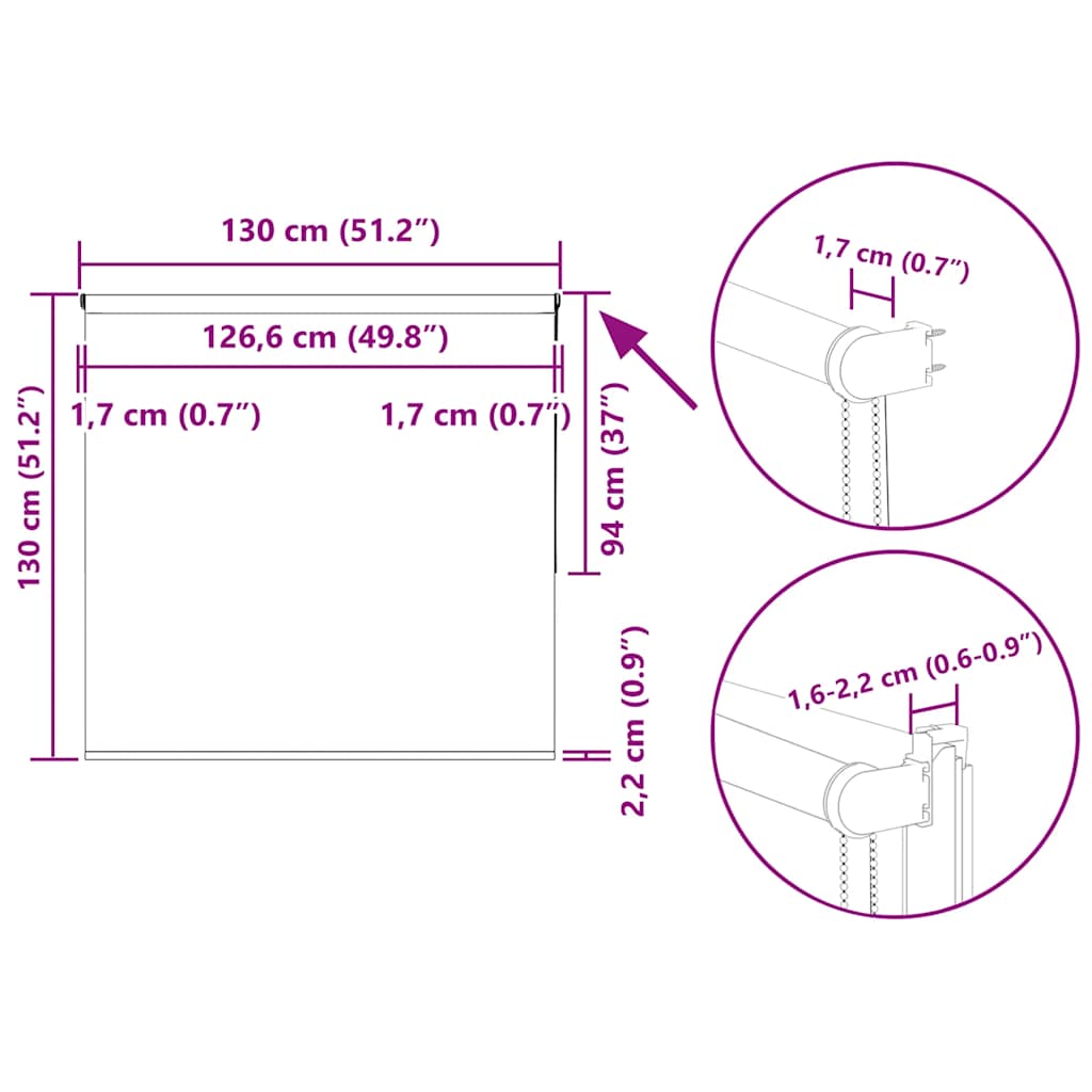 Roleta zatemňovací 130x130 cm šířka látky 126,6 cm polyester - obrázek 18