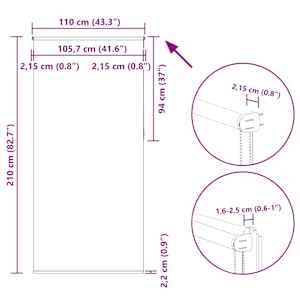 Roleta zatemňovací 110x210 cm šířka látky 105,7 cm polyester - obrázek 18
