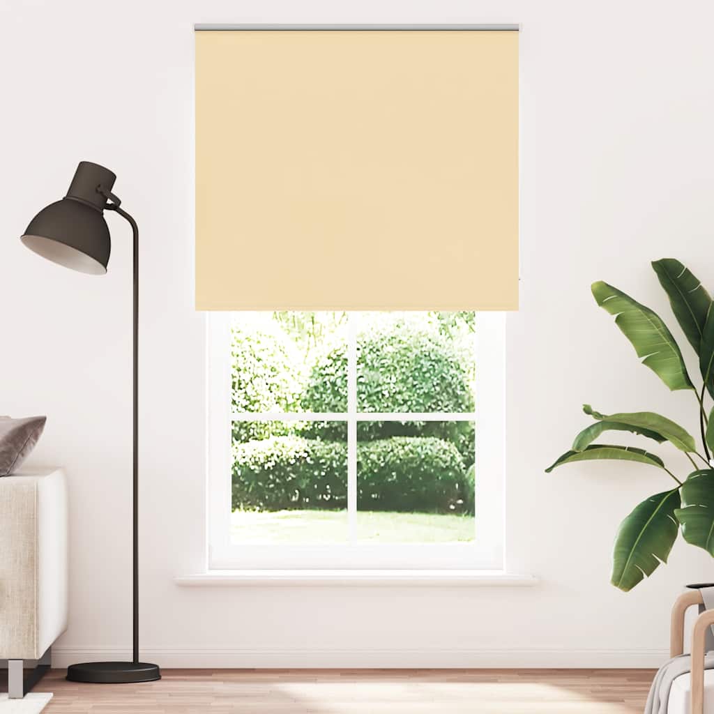 vidaXL Verdunkelungsrollo Beige 130x210 cm Stoffbreite 126,6 cm