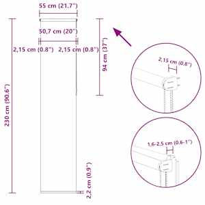 Roleta zatemňovací 55x230 cm šířka látky 50,7 cm polyester - obrázek 18