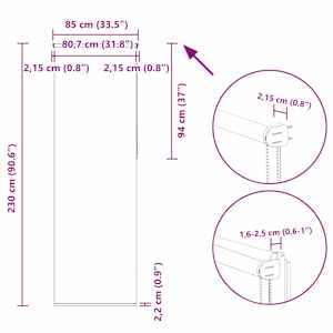 Roleta zatemňovací 85x230 cm šířka látky 80,7 cm polyester - obrázek 18
