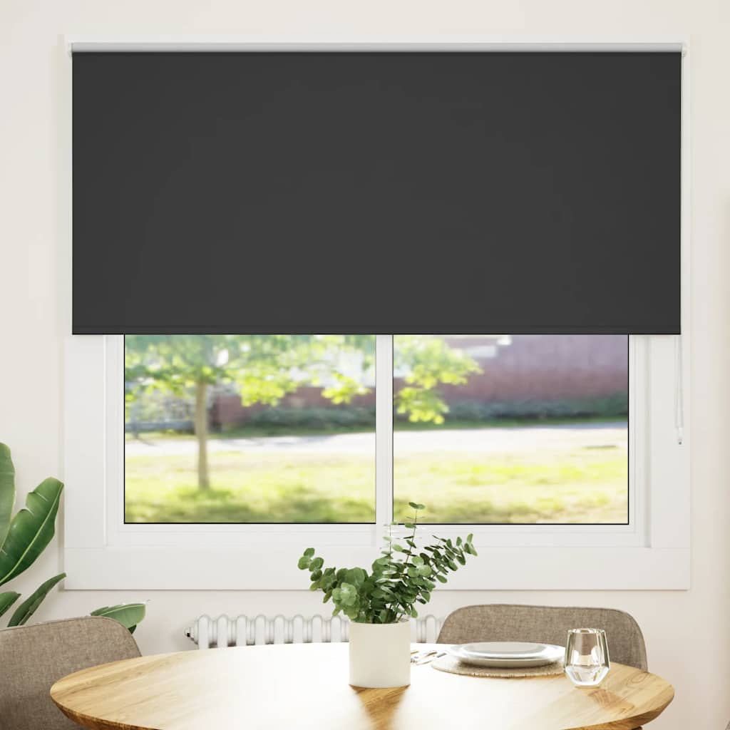 vidaXL Jaluză cu role opace negru 155x130 cm Lățime material 151,6 cm