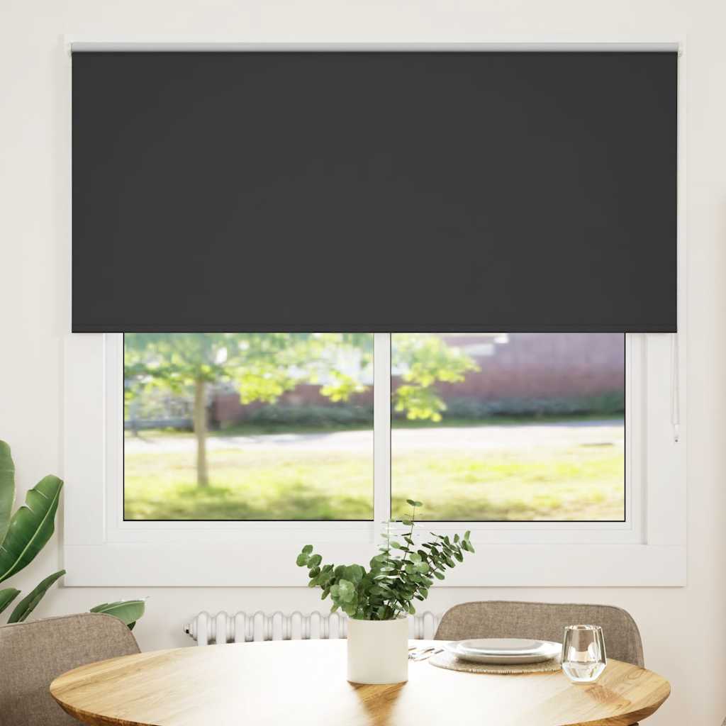 vidaXL Jaluzea cu role opace negru 160x130 cm lățime material 156,6 cm