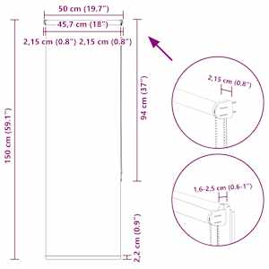 Roleta zatemňovací 50x150 cm šířka látky 45,7 cm polyester - obrázek 18