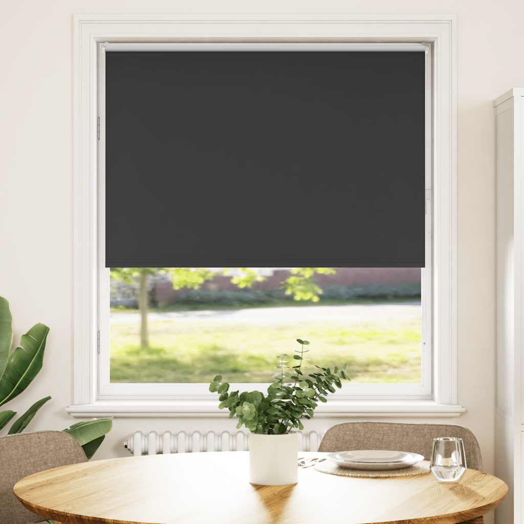 vidaXL Verdunkelungsrollo Schwarz 105x150 cm Stoffbreite 100,7 cm