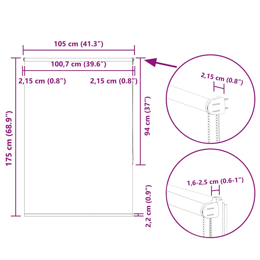 Roleta zatemňovací 105x175 cm šířka látky 100,7 cm polyester - obrázek 18