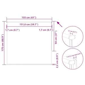 Roleta zatemňovací 155x175 cm šířka látky 151,6 cm polyester - obrázek 18