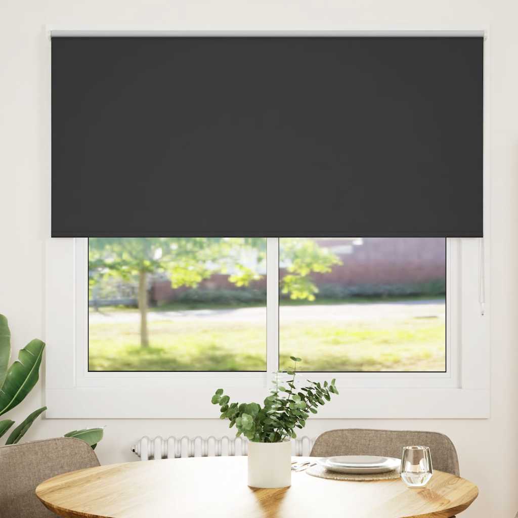 vidaXL Verdunkelungsrollo Schwarz 155x175 cm Stoffbreite 151,6 cm