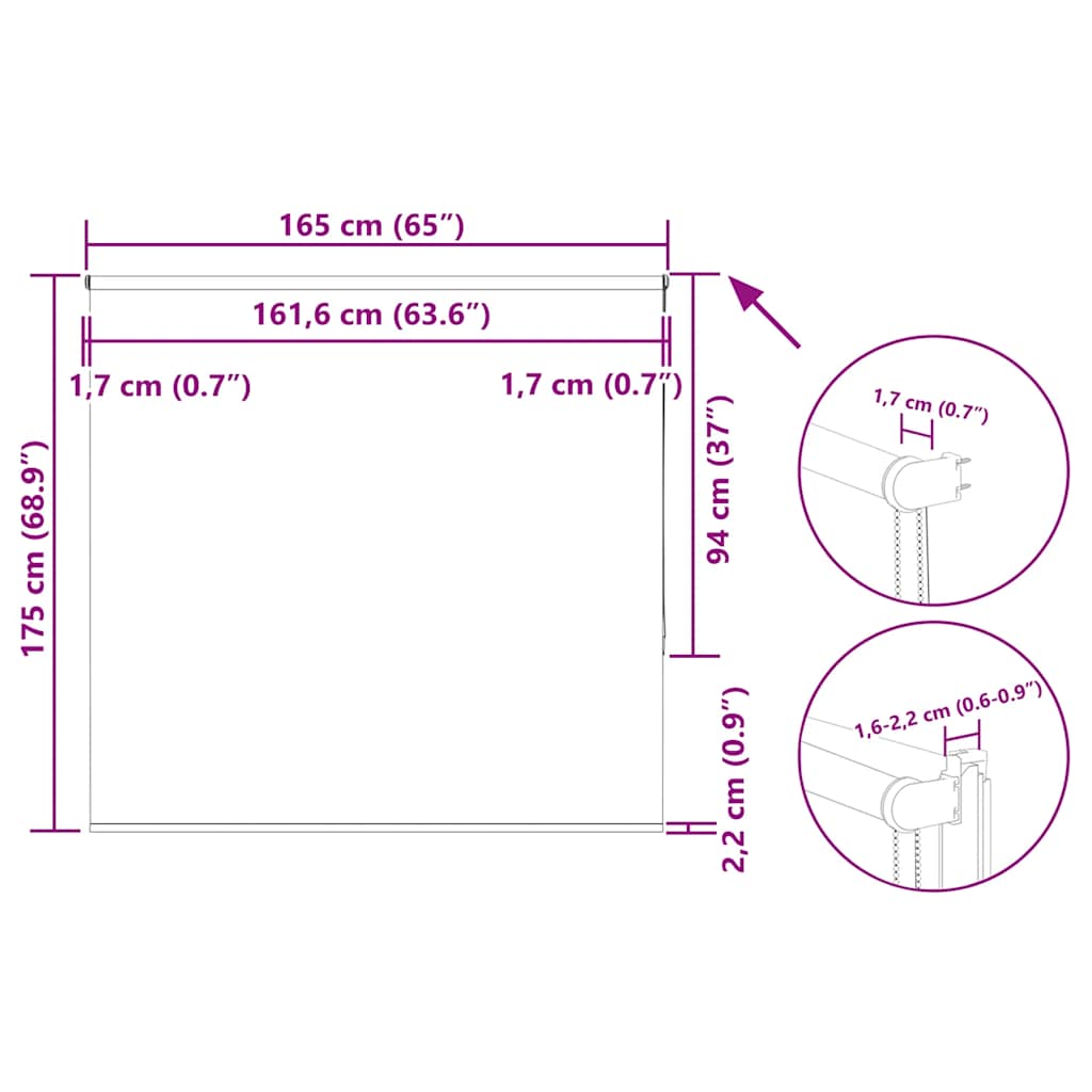 Roleta zatemňovací 165x175 cm šířka látky 161,6 cm polyester - obrázek 18