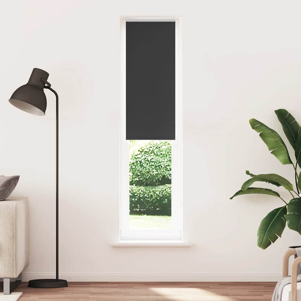 vidaXL Verdunkelungsrollo Schwarz 50x210 cm Stoffbreite 45,7 cm