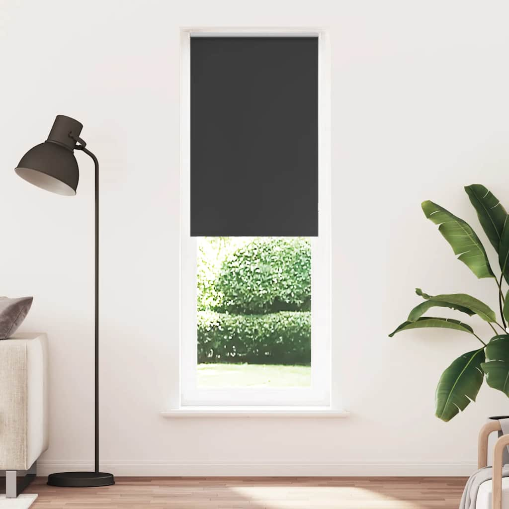 vidaXL Verdunkelungsrollo Schwarz 65x210 cm Stoffbreite 60,7 cm