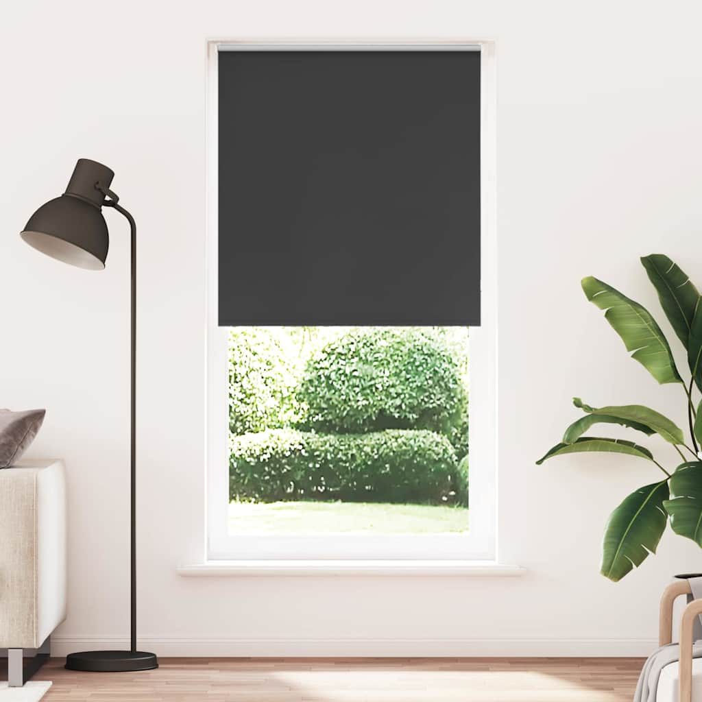 vidaXL Verdunkelungsrollo Schwarz 90x210 cm Stoffbreite 85,7 cm