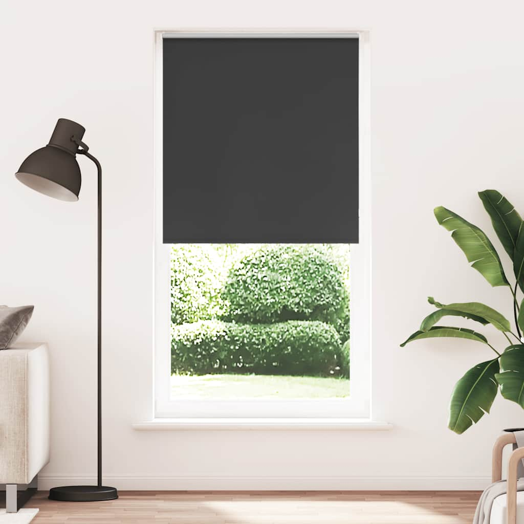 vidaXL Verdunkelungsrollo Schwarz 95x210 cm Stoffbreite 90,7 cm