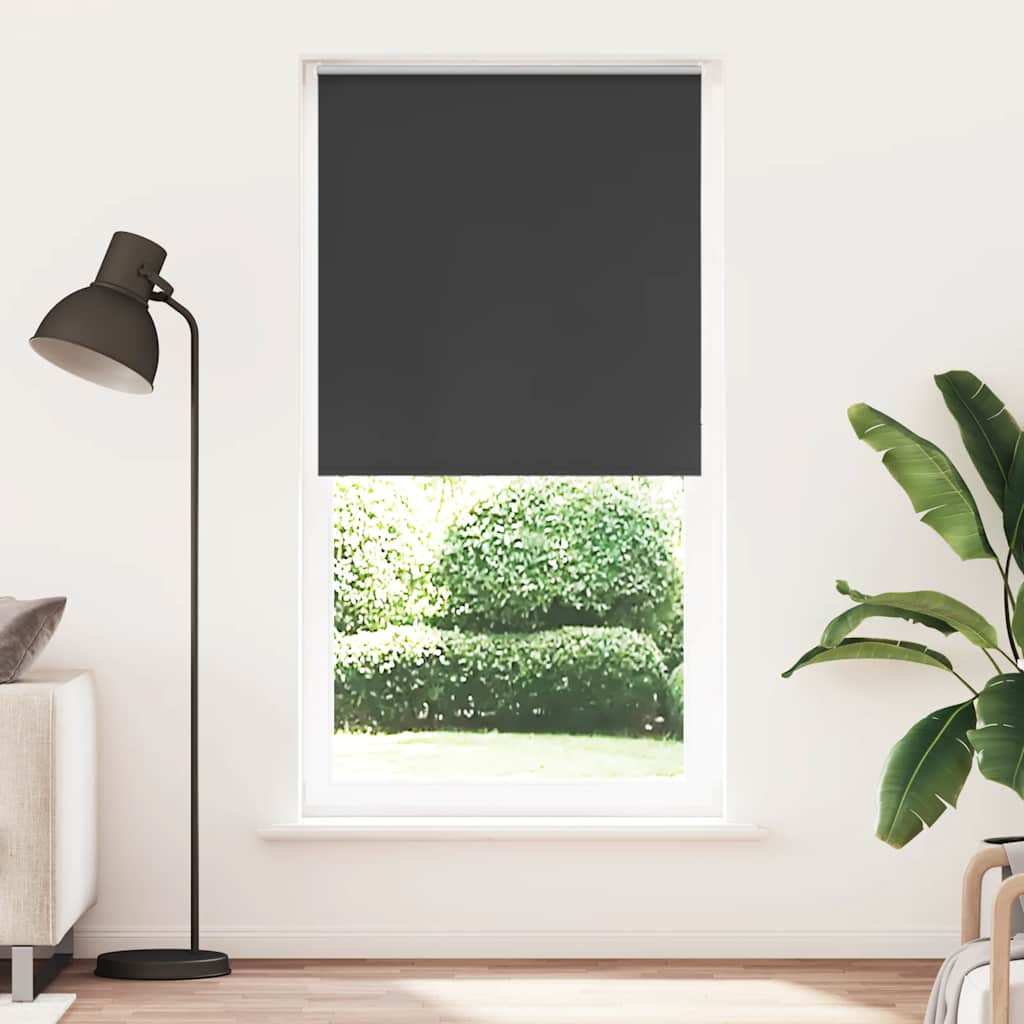 vidaXL Verdunkelungsrollo Schwarz 100x210 cm Stoffbreite 95,7 cm