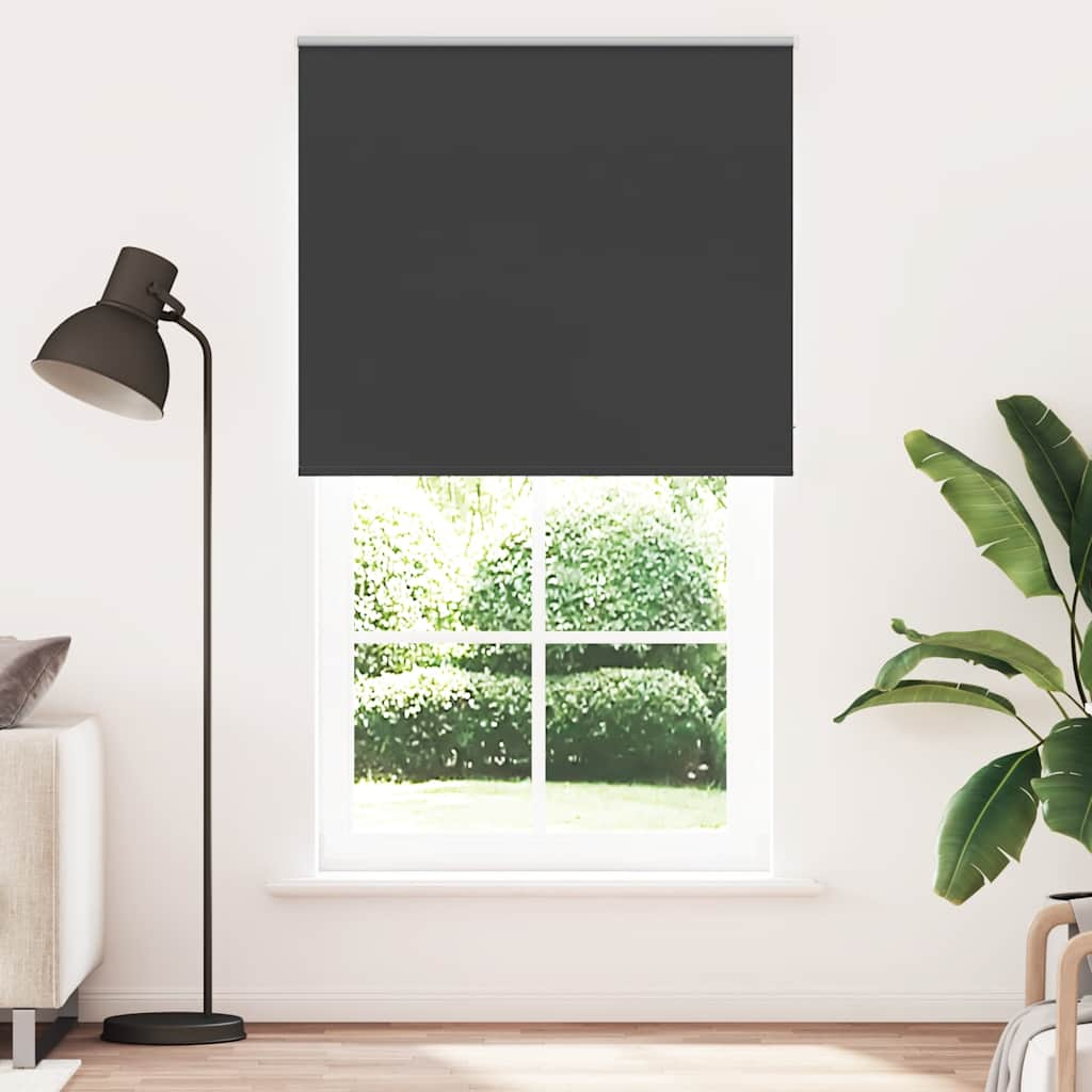 vidaXL Verdunkelungsrollo Schwarz 130x210 cm Stoffbreite 126,6 cm