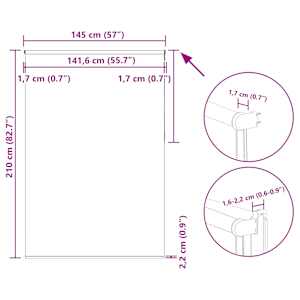 Roleta zatemňovací 145x210 cm šířka látky 141,6 cm polyester - obrázek 18