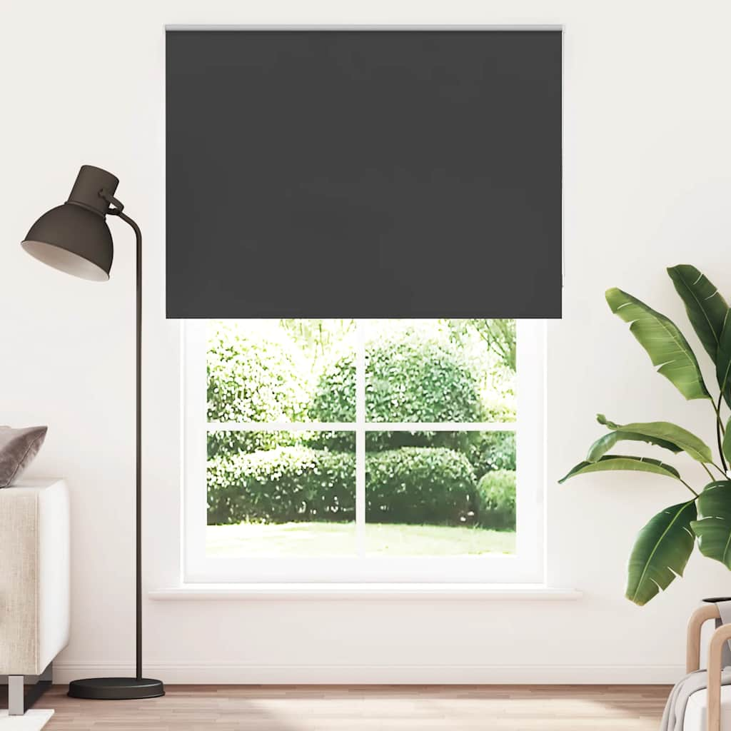 vidaXL Jaluză cu role opace negru 145x210 cm lățime material 141,6 cm