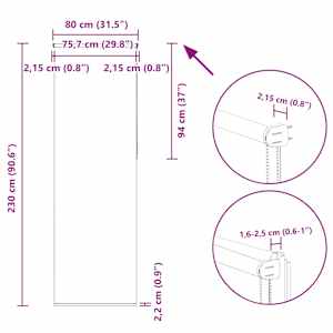 Roleta zatemňovací 80x230 cm šířka látky 75,7 cm polyester - obrázek 18