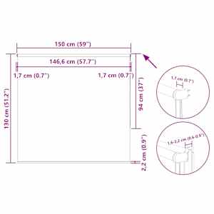 Roleta zatemňovací Káva 150x130cm Šířka látky 146,6cm Polyester - obrázek 18