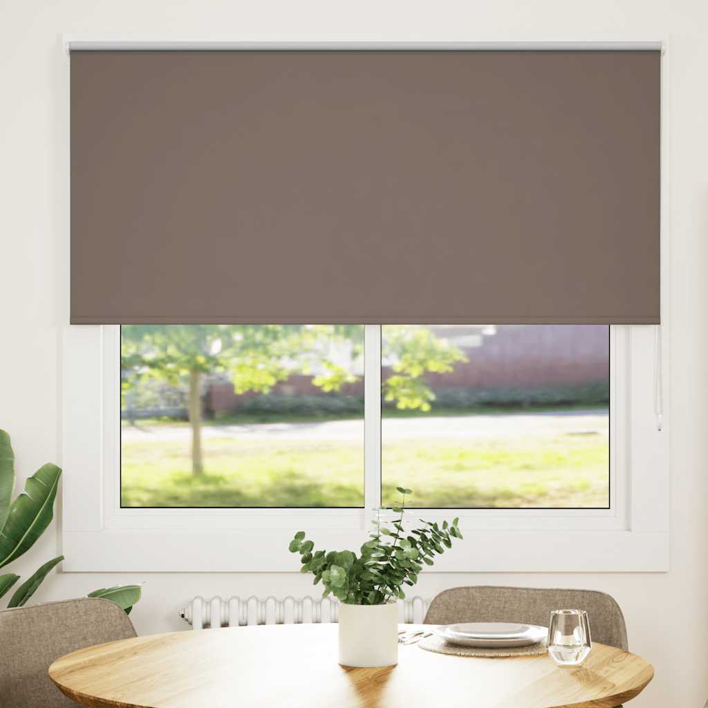 vidaXL Jaluză cu role opace cafea 150x130 cm lățime material 146,6 cm