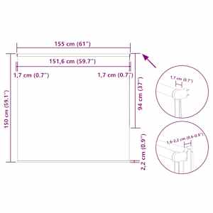 Roleta zatemňovací Káva 155x150cm Šířka látky 151,6cm Polyester - obrázek 18