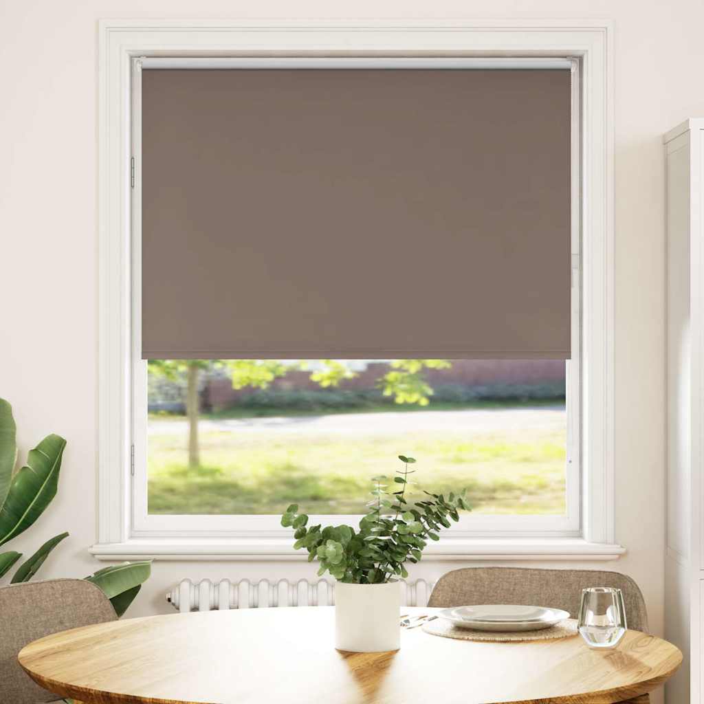 vidaXL Rolgordijn verduisterend koffie 110x175 cm stofbreedte 105,7 cm