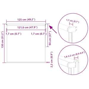 Roleta zatemňovací 125x130 cm šířka látky 121,6 cm polyester - obrázek 18