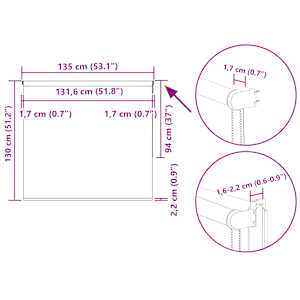 Roleta zatemňovací 135x130 cm šířka látky 131,6 cm polyester - obrázek 18