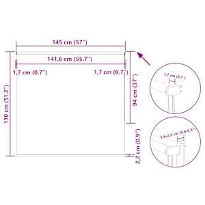 Roleta zatemňovací 145x130 cm šířka látky 141,6 cm polyester - obrázek 18