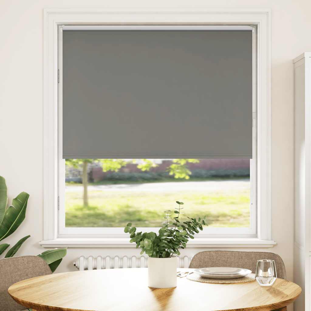 vidaXL Rolgordijn verduisterend 110x175 cm stofbreedte 105,7 cm grijs afbeelding