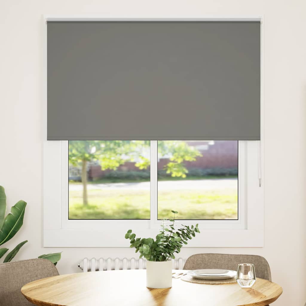 vidaXL Rolgordijn verduisterend 120x175 cm stofbreedte 116,6 cm grijs afbeelding