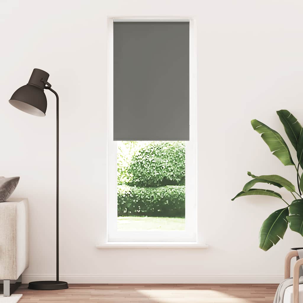 vidaXL Roleta Zatemnenie sivá 65x210 cm Šírka látky 60,7cm Polyester