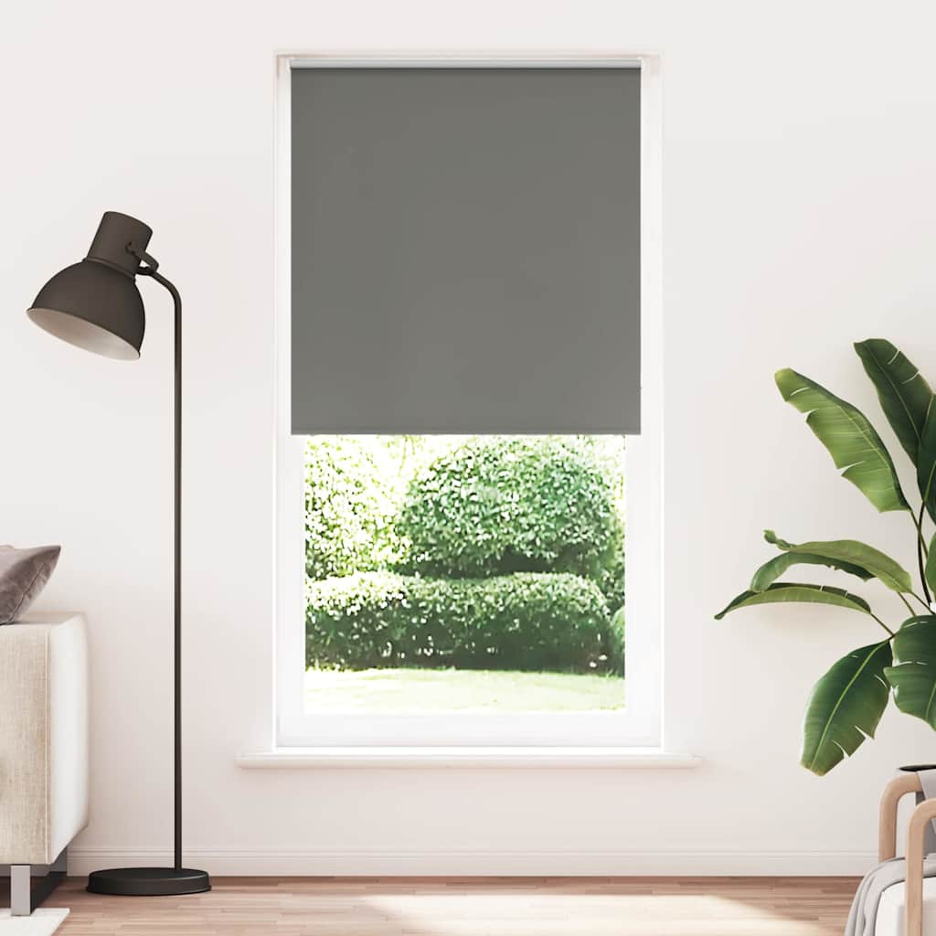 vidaXL Rolgordijn verduisterend 105x210 cm stofbreedte 100,7 cm grijs afbeelding