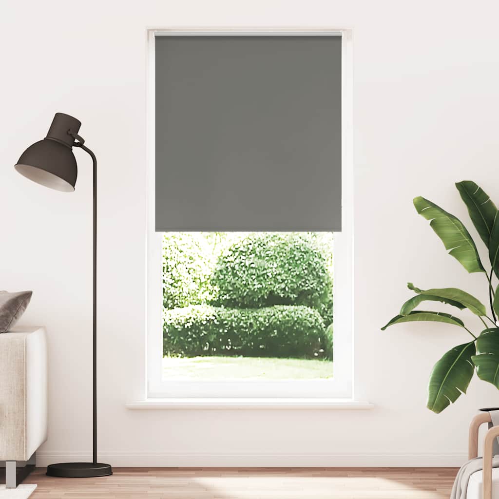vidaXL Rullaverho Blackout harmaa 115x210 cm Kankaan leveys 110,7 cm