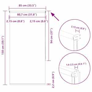 Roleta zatemňovací 85x150 cm šířka látky 80,7 cm polyester - obrázek 18