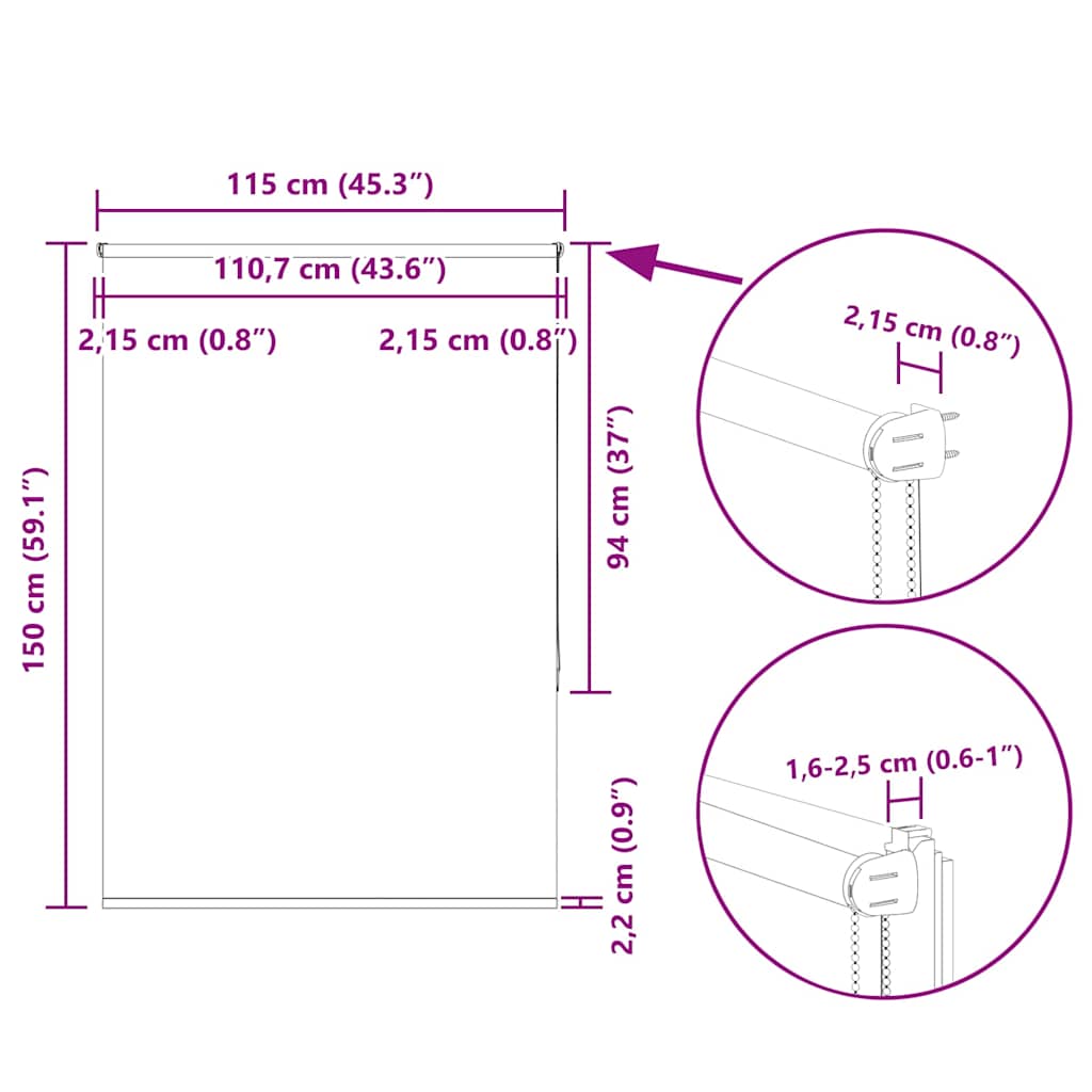 Roleta zatemňovací 115x150 cm šířka látky 110,7 cm polyester - obrázek 18