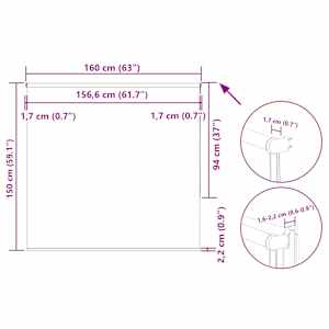 Roleta zatemňovací 160x150 cm šířka látky 156,6 cm polyester - obrázek 18