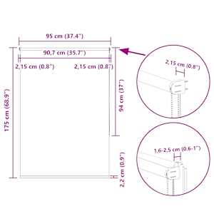 Roleta zatemňovací 95x175 cm šířka látky 90,7 cm polyester - obrázek 18