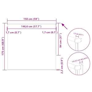 Roleta zatemňovací 150x175 cm šířka látky 146,6 cm polyester - obrázek 18